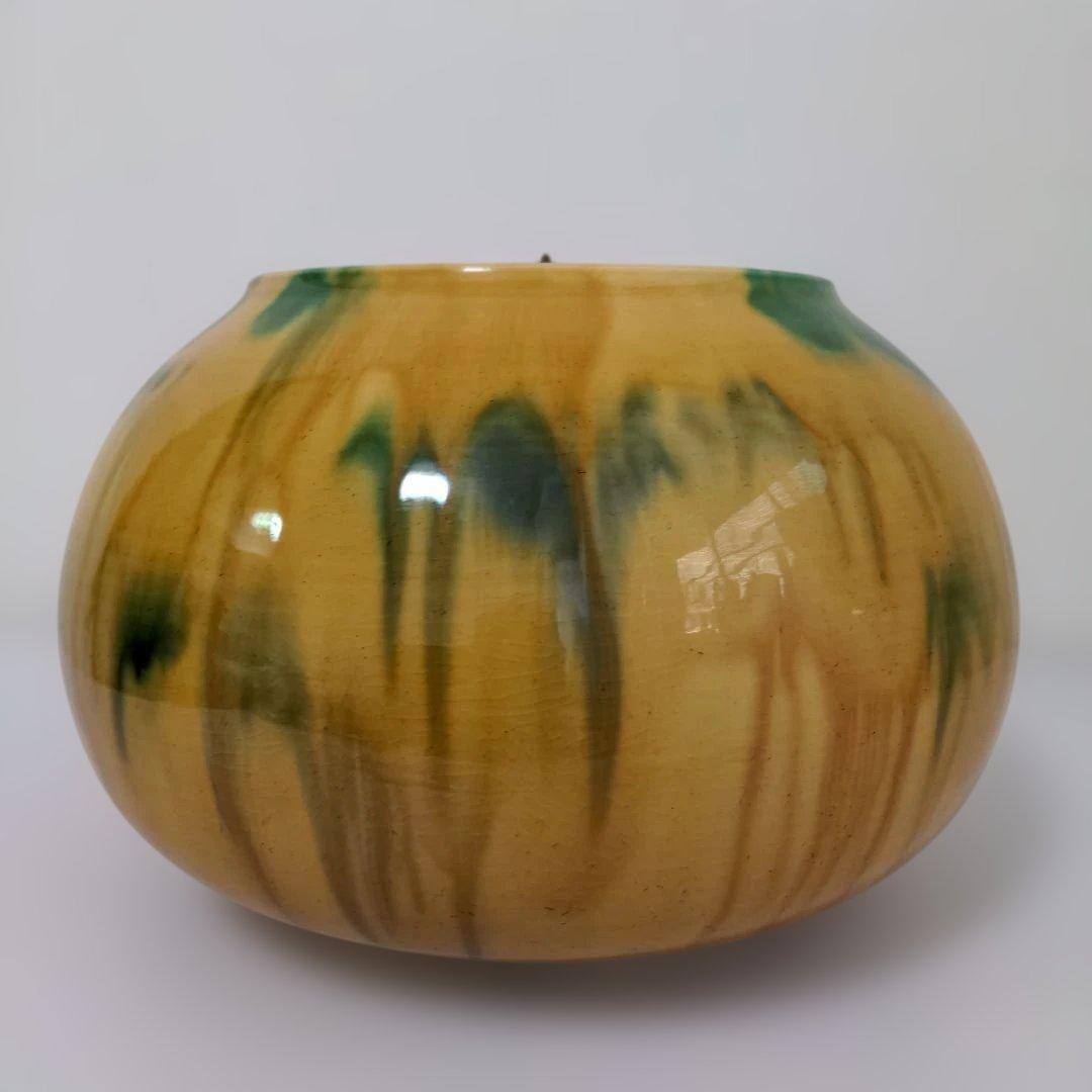 【超美品】五代 中村秋塘 作 九谷焼「三彩」 水差　茶道具