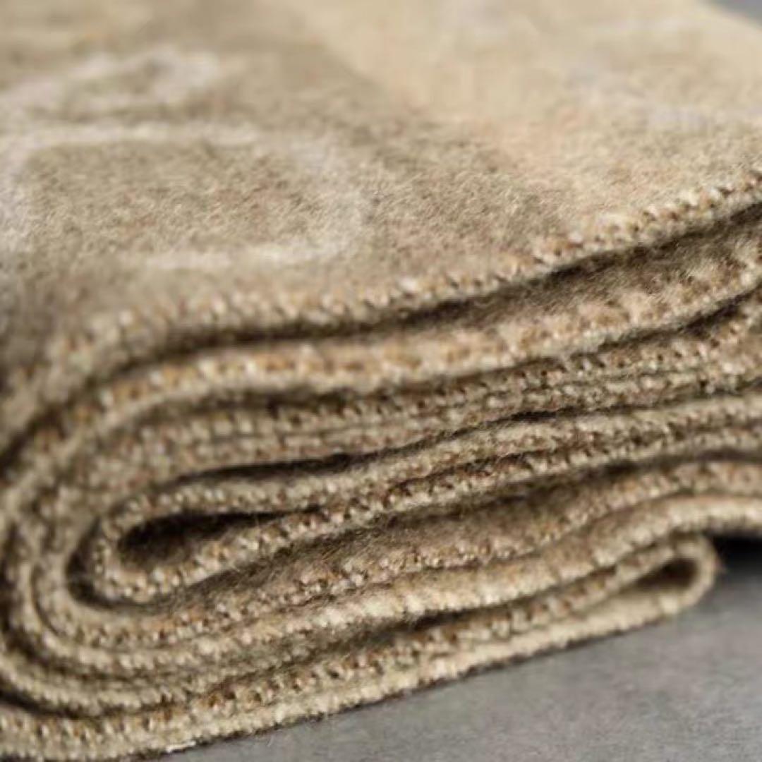 LOEWE ロエベ　アナグラム総柄　カシミヤマフラー　キャメル系