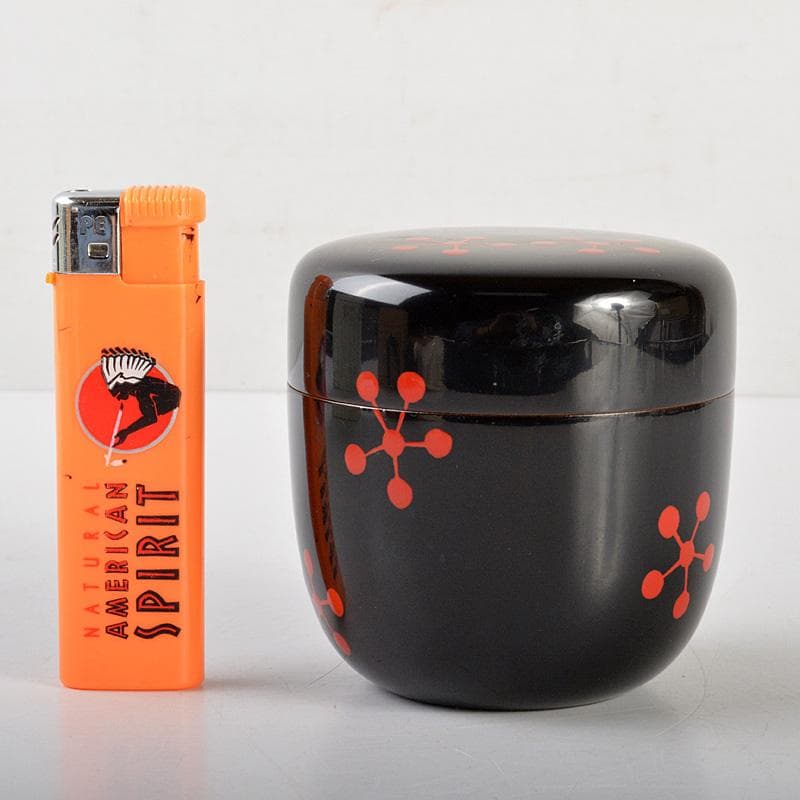 茶道具　山中塗　中村湖彩作　三千家好写　利休梅　大棗　共布共箱　V　6428