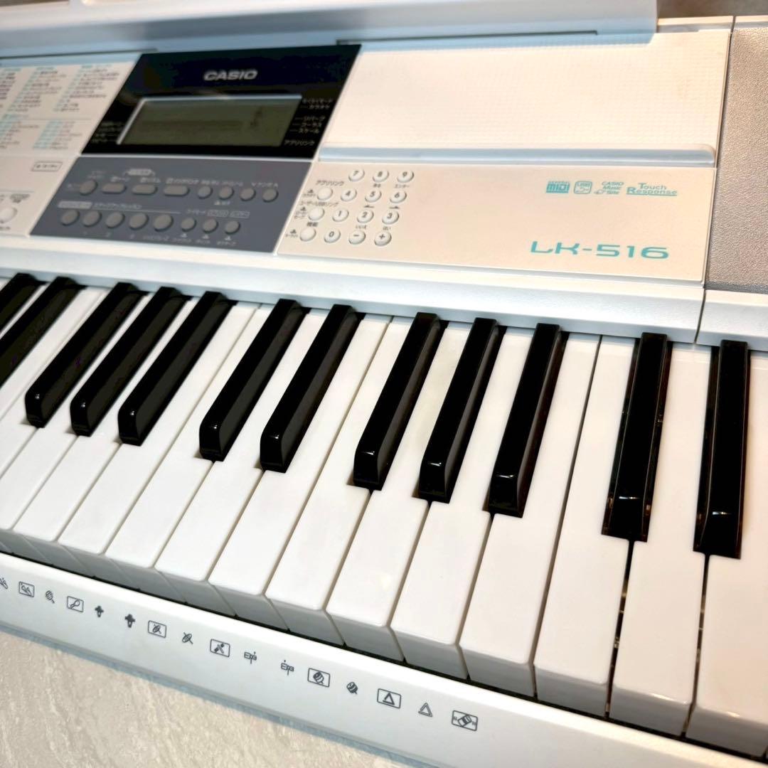 【美品】CASIO カシオ　LK-516 光ナビゲーション キーボード
