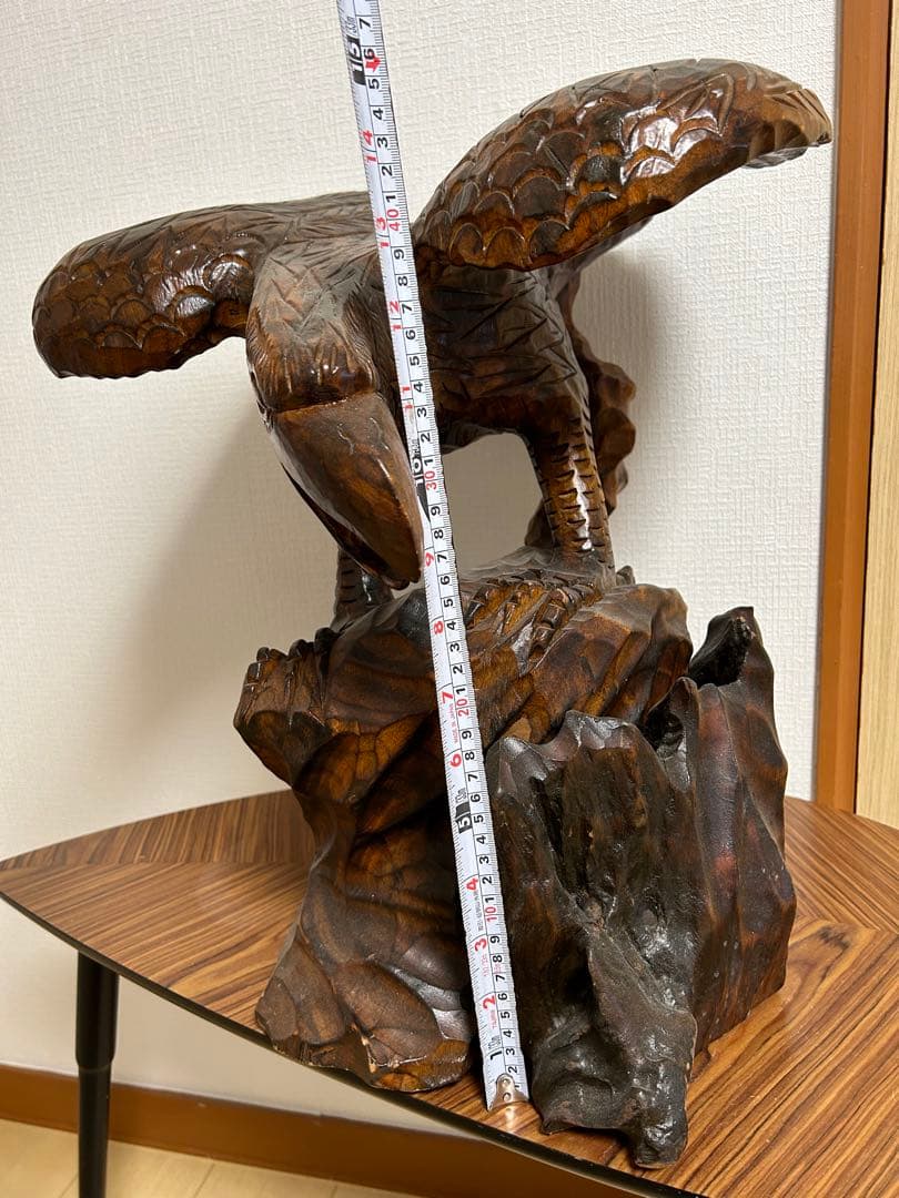 木製 鷲の彫刻 約40cm