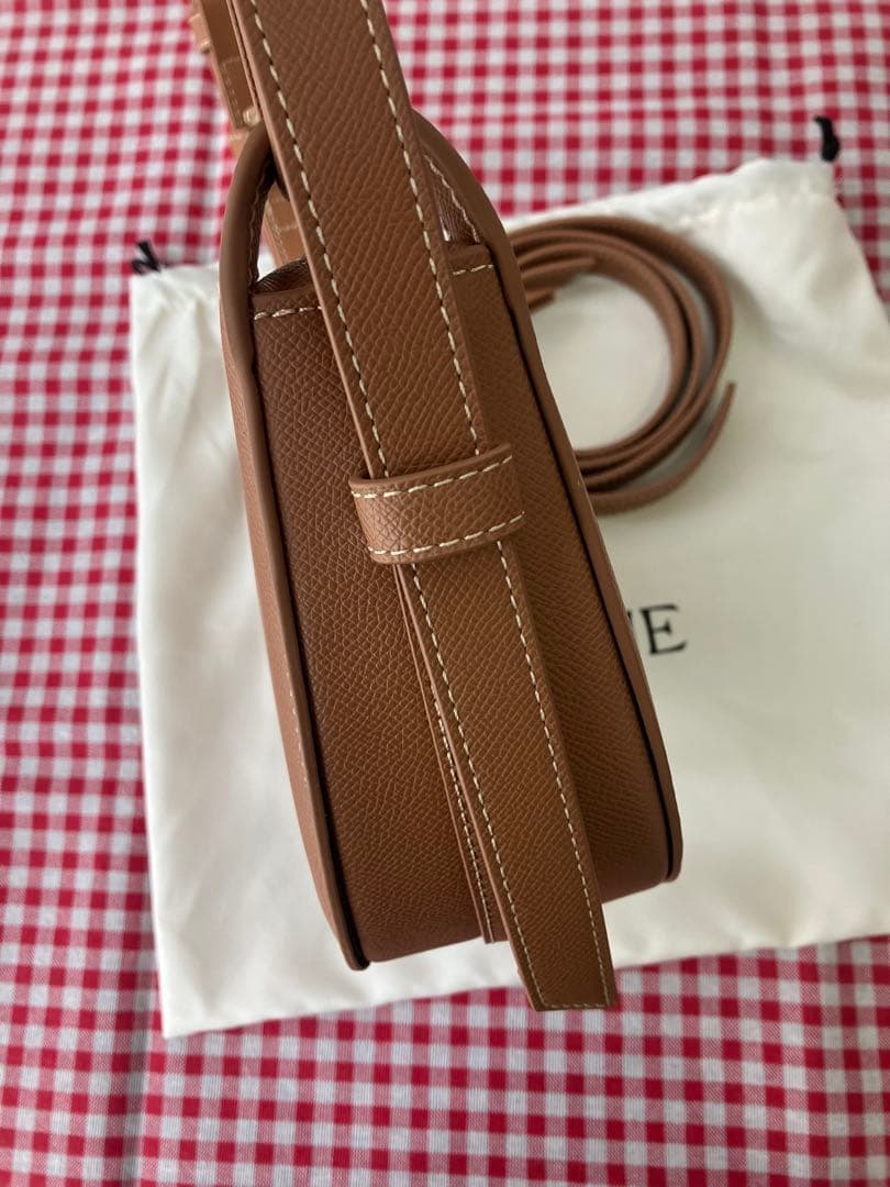 POLÈNE ブラウン レザー ショルダーバッグ