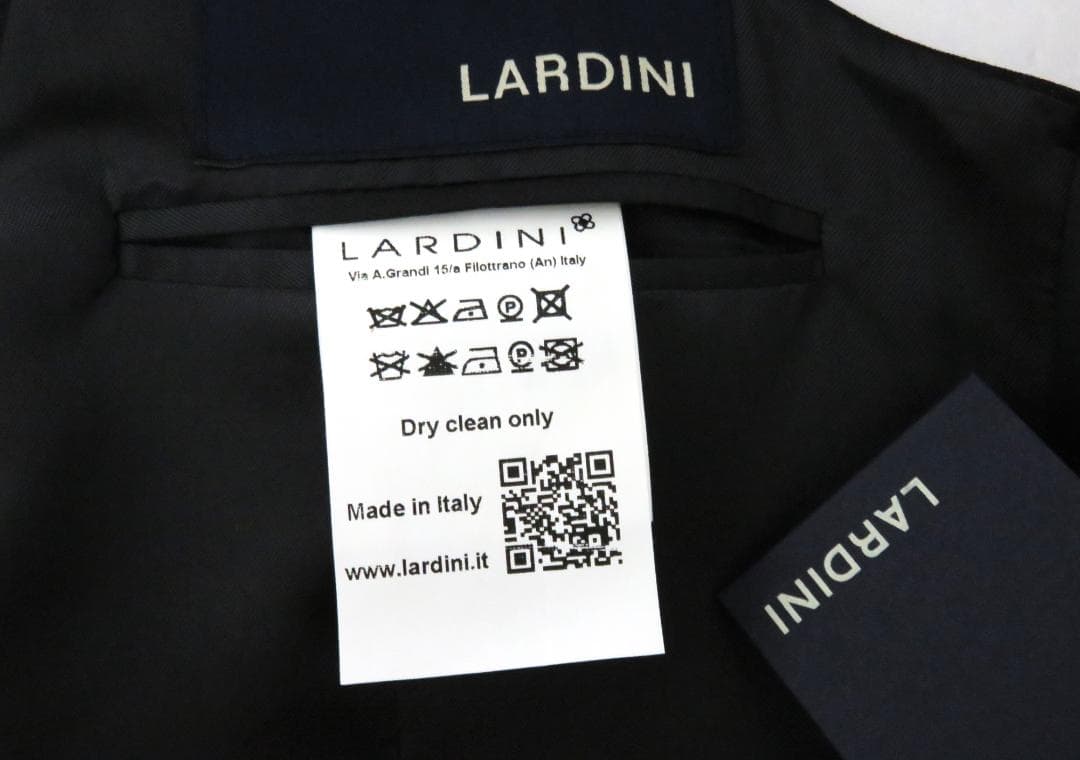 ハンガー付属 新品 LARDINI ウール ジレ 44 チャコールグレー