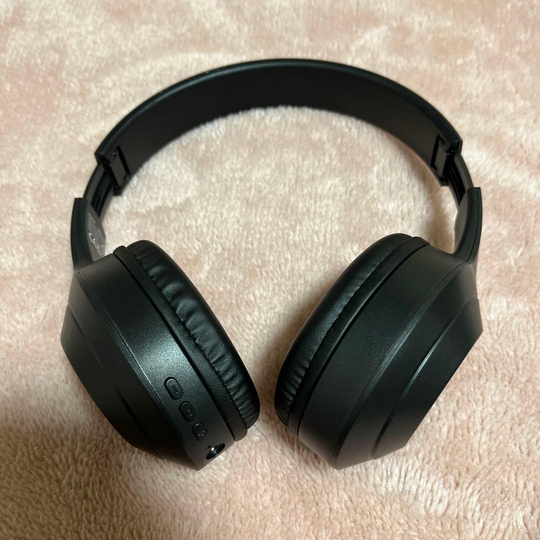 ワイヤレスヘッドホン ブラック