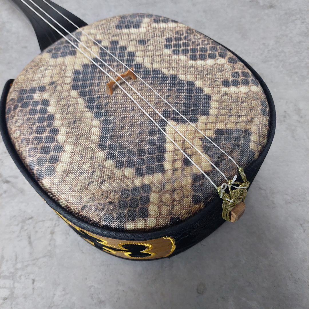 沖縄三線 入門用 初心者向け 人工皮 合皮 三味線 琉球 和楽器 ソフトケース付