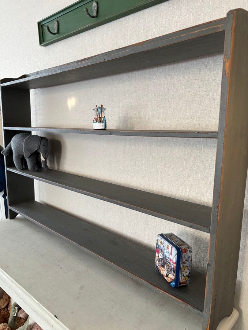 週末お値下げ！イギリスアンティークシェルフウォールシェルフ壁掛けラック