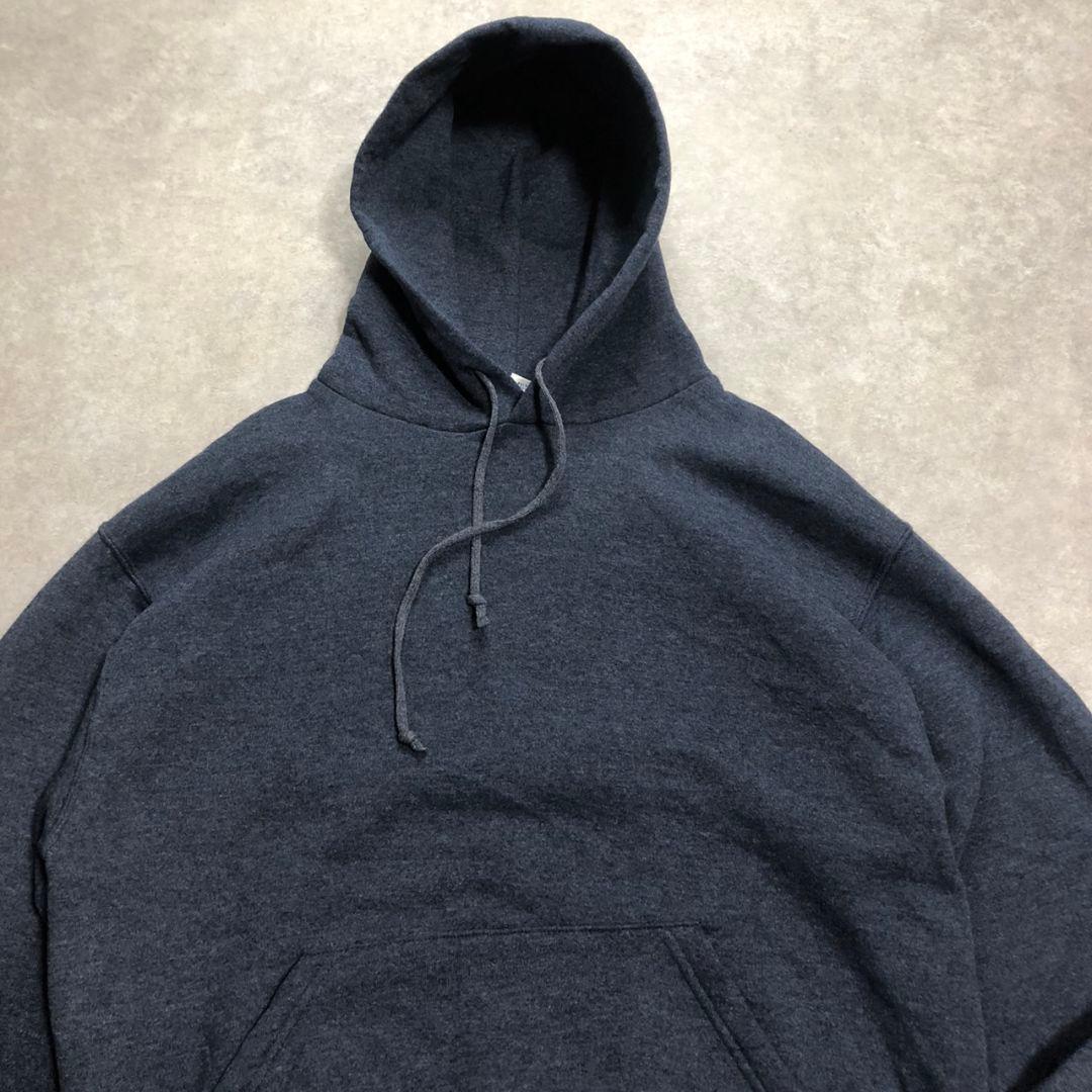 90sヴィンテージ ラッセルアスレティック無地スウェットパーカー青タグメキシコ製