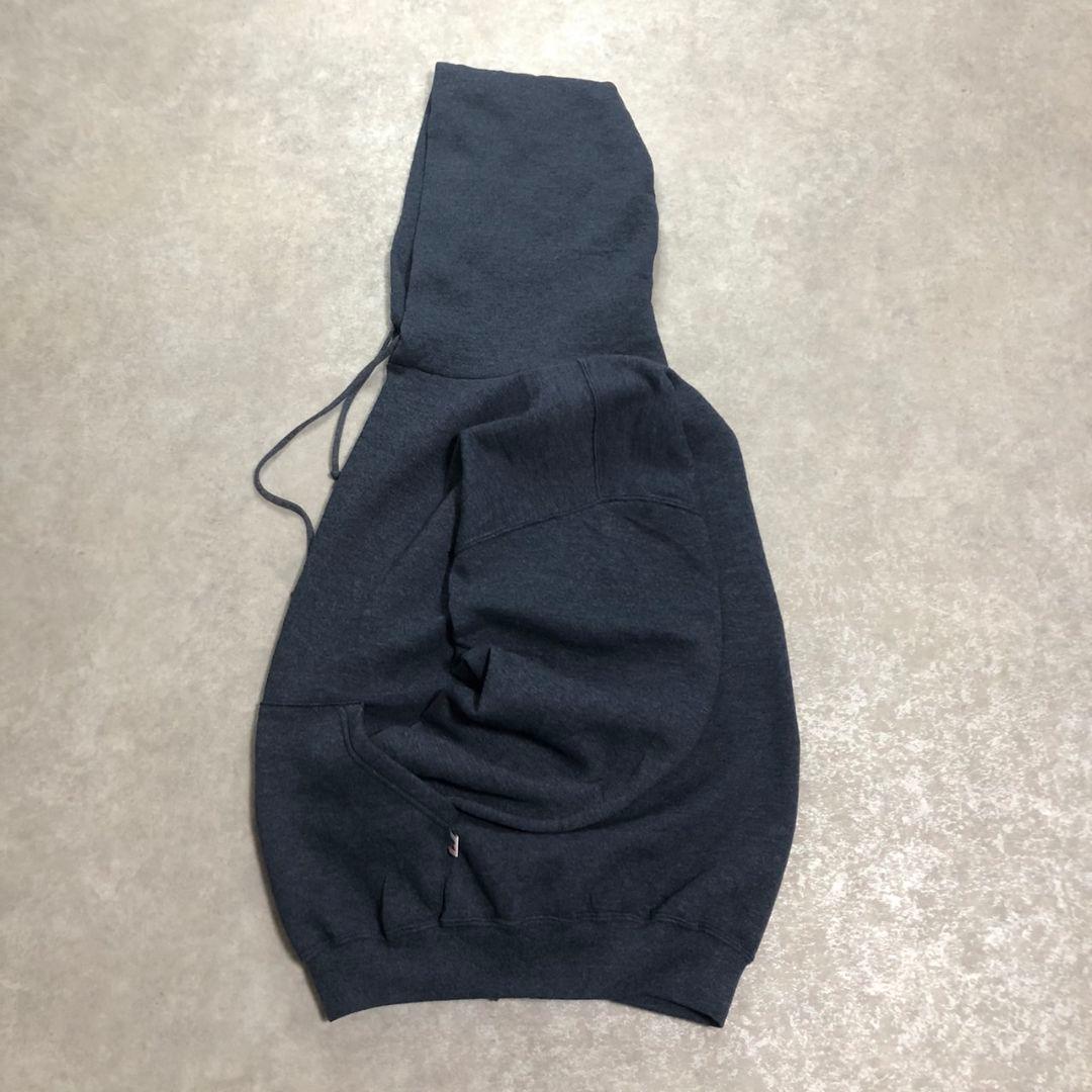 90sヴィンテージ ラッセルアスレティック無地スウェットパーカー青タグメキシコ製