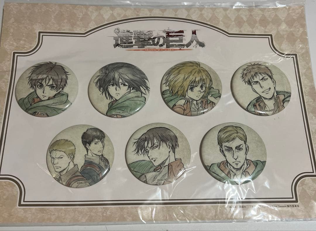 進撃の巨人 きゃにめ１０周年 缶バッジセット