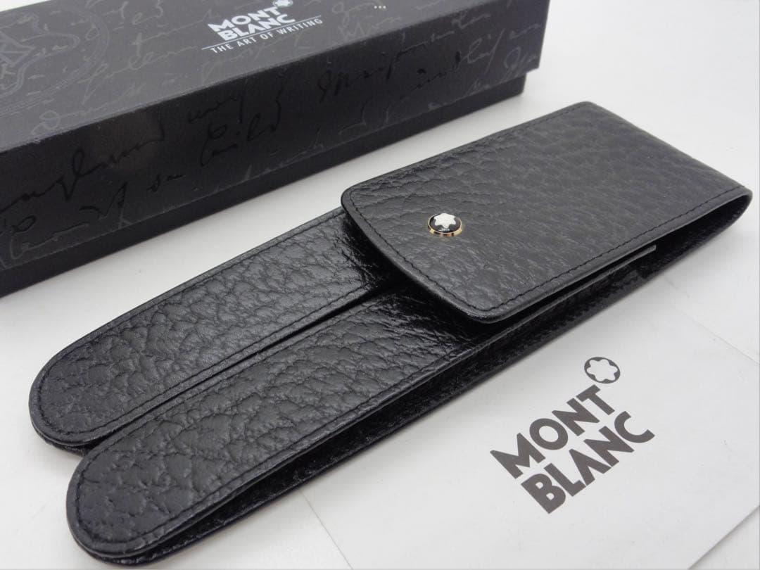 稀な未使用の稀少モデル逸品！GLOVE型極厚本革製ペンポーチ2本差し★モンブラン