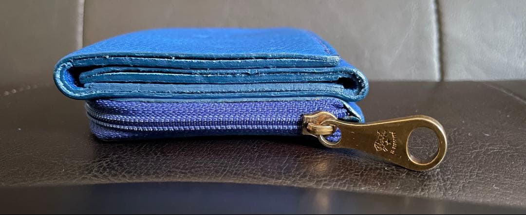 イルビゾンテ　三つ折り財布　ブルー