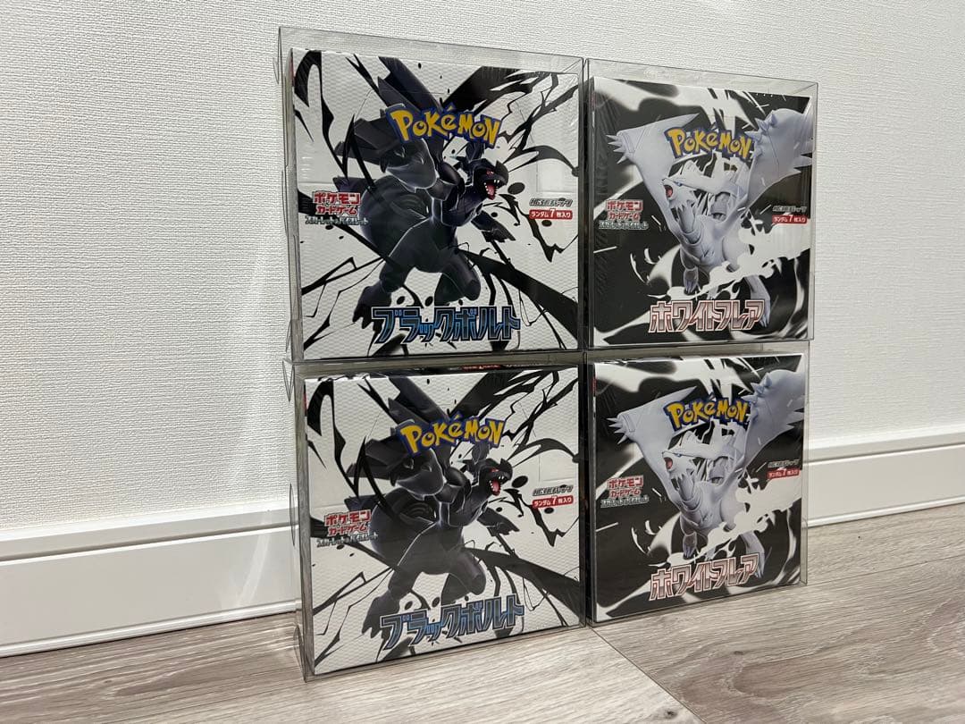 ポケモンカードゲーム ブラックボルト ホワイトフレア　シュリンク付き4box