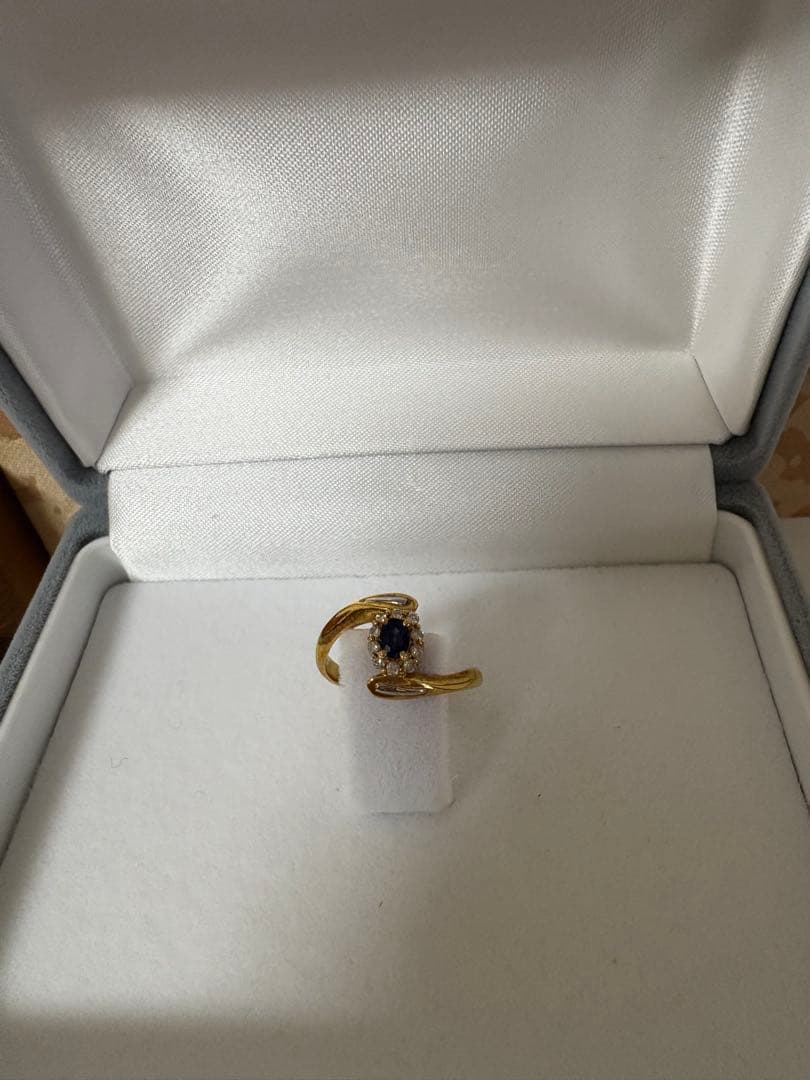 ゴールド サファイア リング