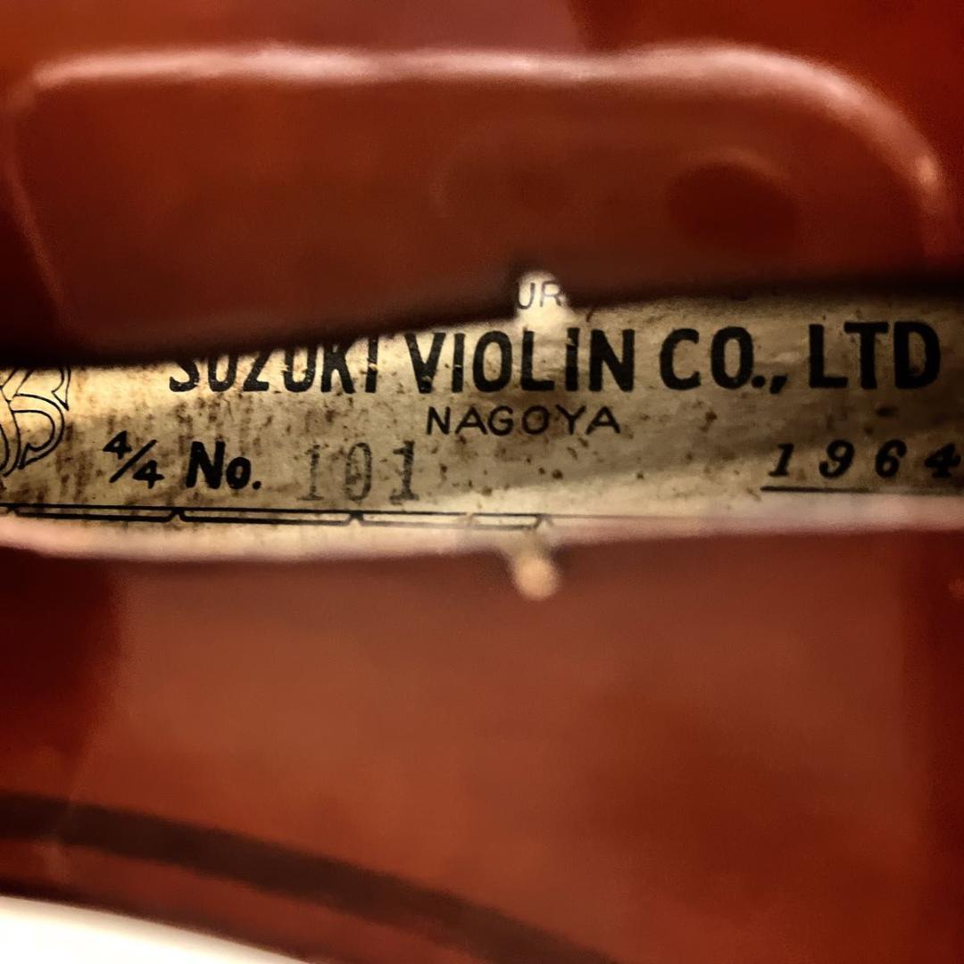 【弦新品】SUZUKI バイオリン No.101 4/4 1964年製 新品弓