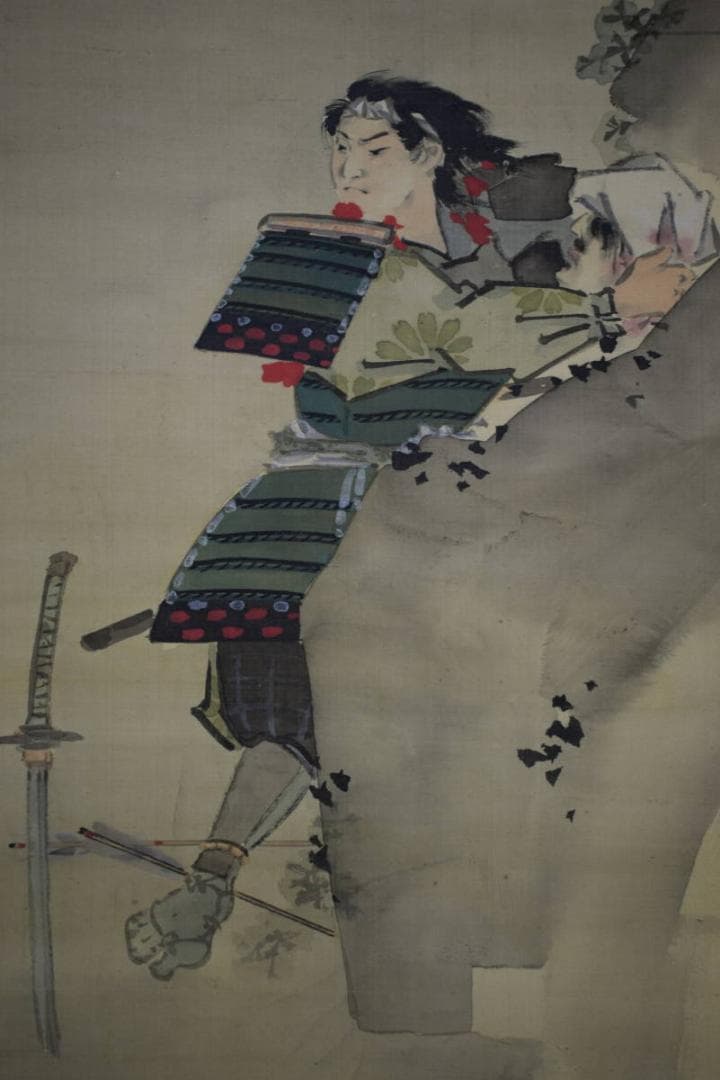 模写/菊池容斎/武者絵/布袋屋掛軸HG-15