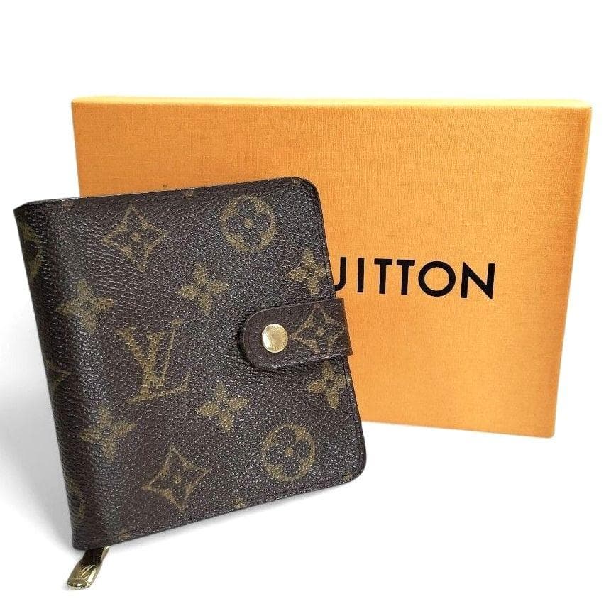 ☆美品☆ ルイヴィトン モノグラム コンパクトジップ M61667 二つ折り財布