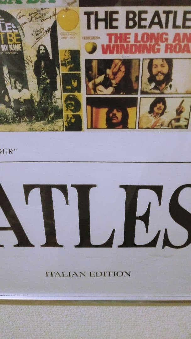 ビートルズ Beatles アート ポスター ローランド・ジャンベリ 大型額装