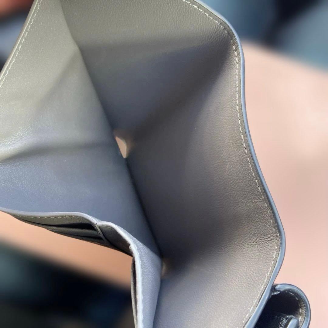 Pyon　美品　BALENCIAGA 三つ折り財布　黒×グレー