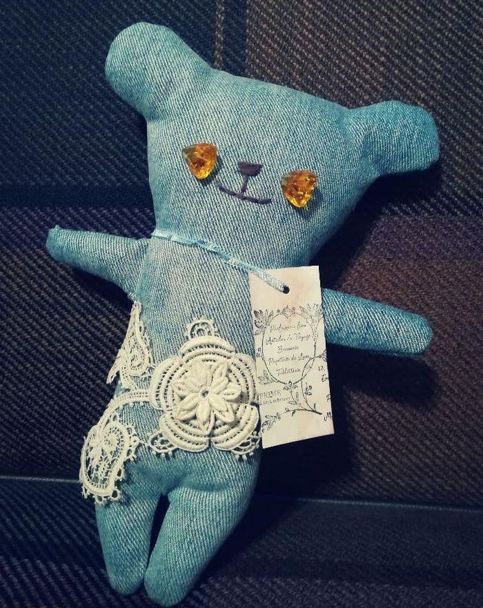 オーナー様決定(๑////๑)フランスアンティークレース ぬいぐるみ約22cm