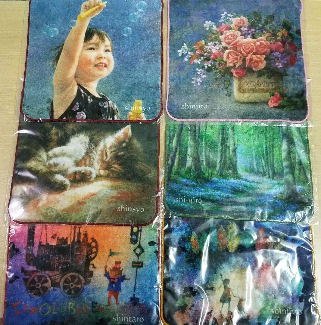 新品未使用　ハンドタオル　藤岡心象　藤岡しんたろう　藤岡真二郎　6枚セット