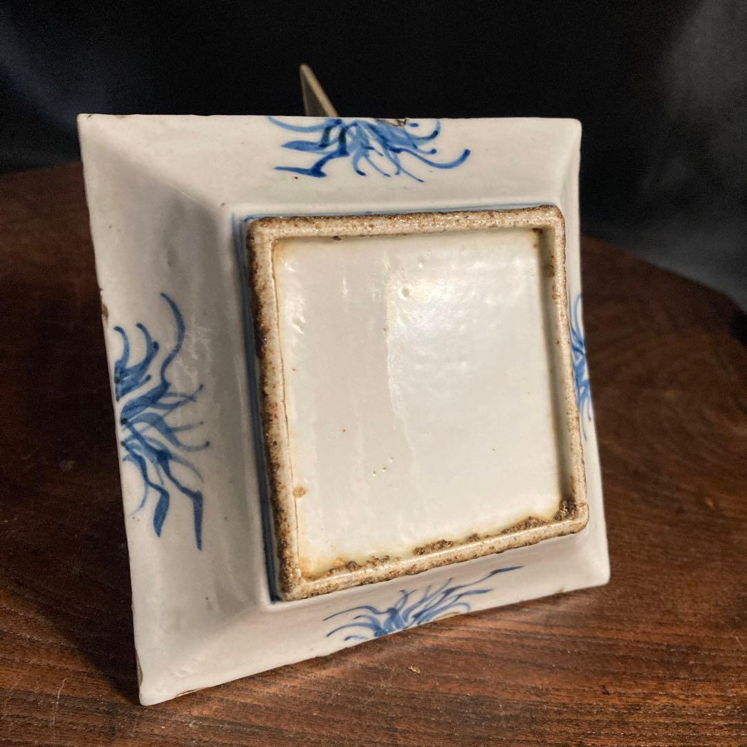 新春赤札セール❗️【ギャラリー三益】古染付　文官紋方角皿