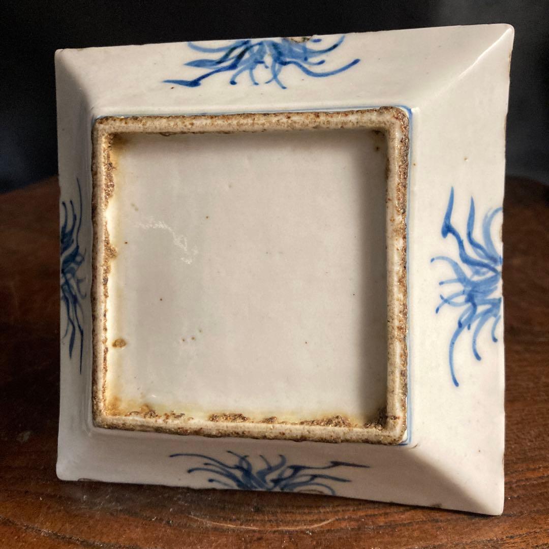 新春赤札セール❗️【ギャラリー三益】古染付　文官紋方角皿