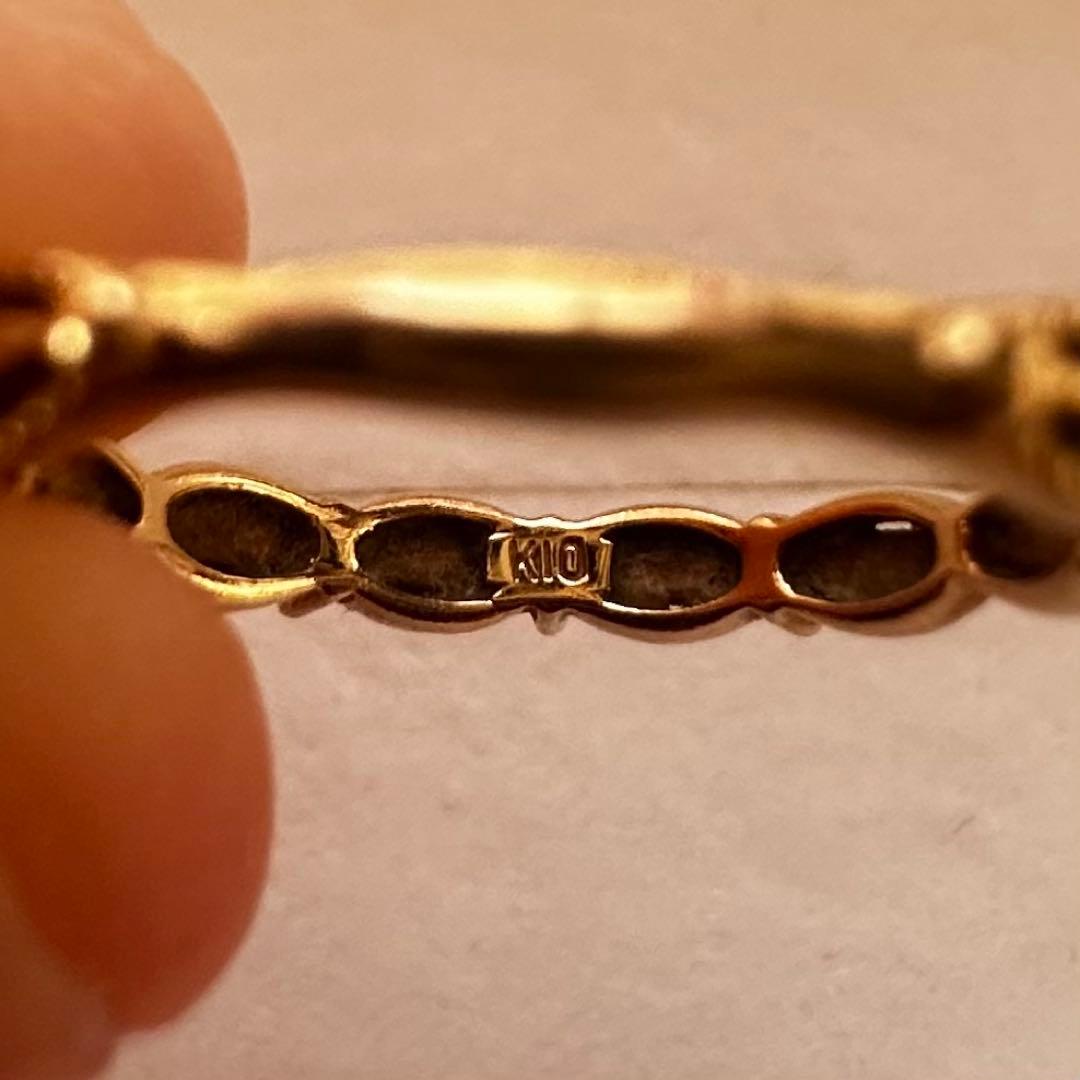 agete アガット ピンキーリング K10 ダイヤモンド　3号