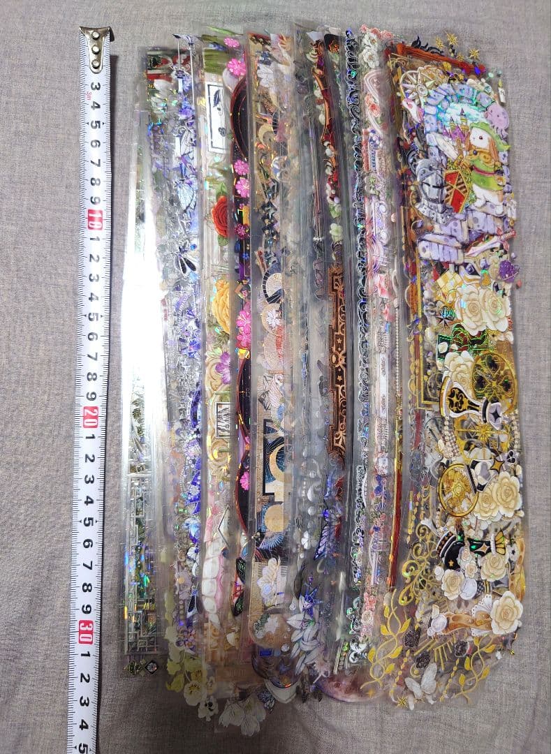 【装飾】海外　マステ　装飾系　6〜7cm分厚さ　貝殻光マスキングテープ切り売り