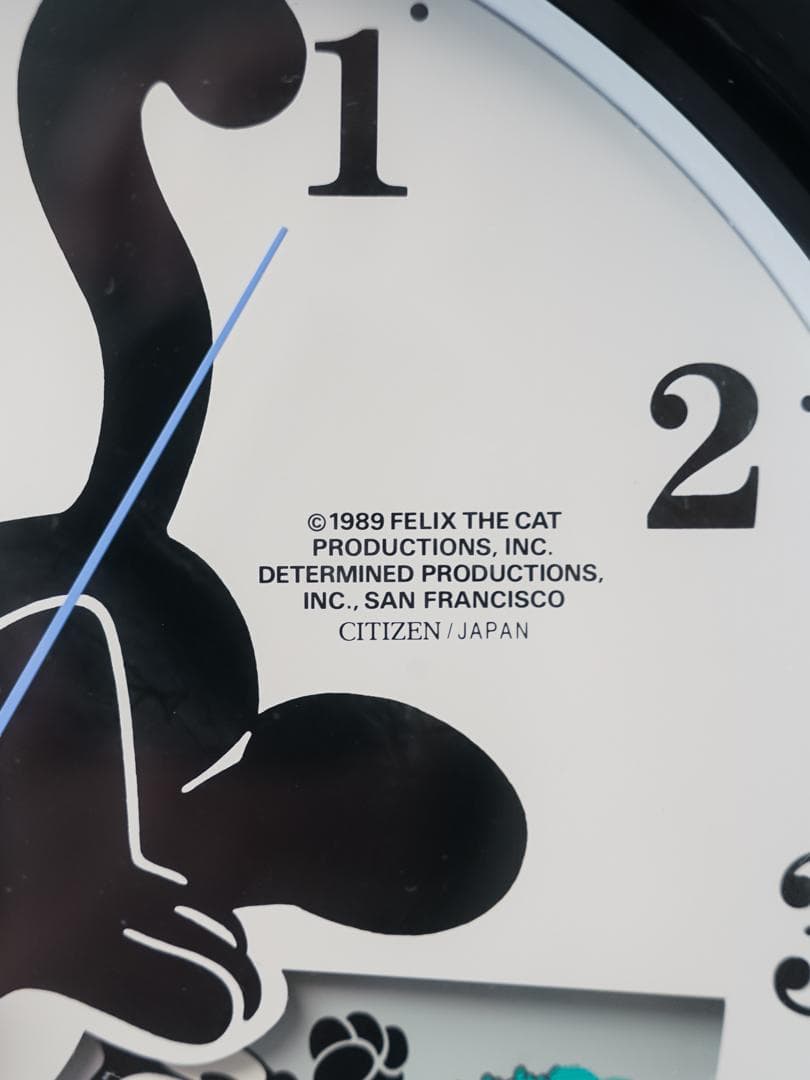 80's \"Felix the Cat\" グラフィッククロック ポストモダン