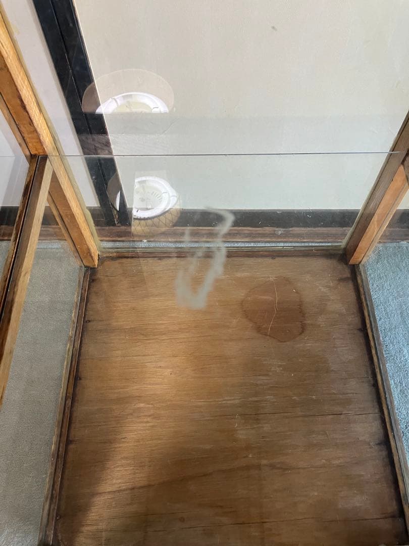 レトロ商品　木製ガラスケース　商品ケース3段