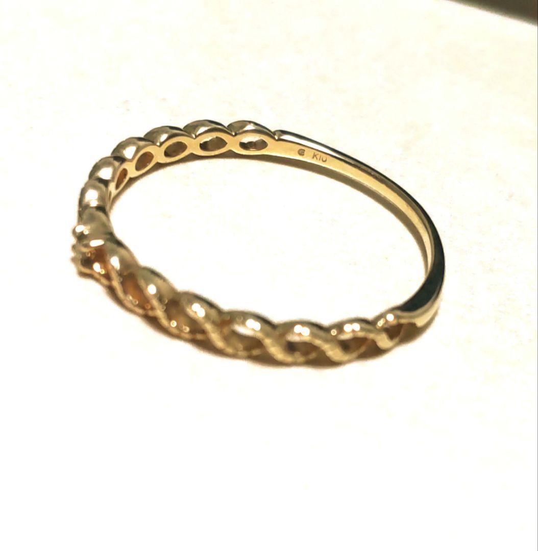 希少サイズ！【ESTELLE】K10YG　ダイヤモンドリング　14号