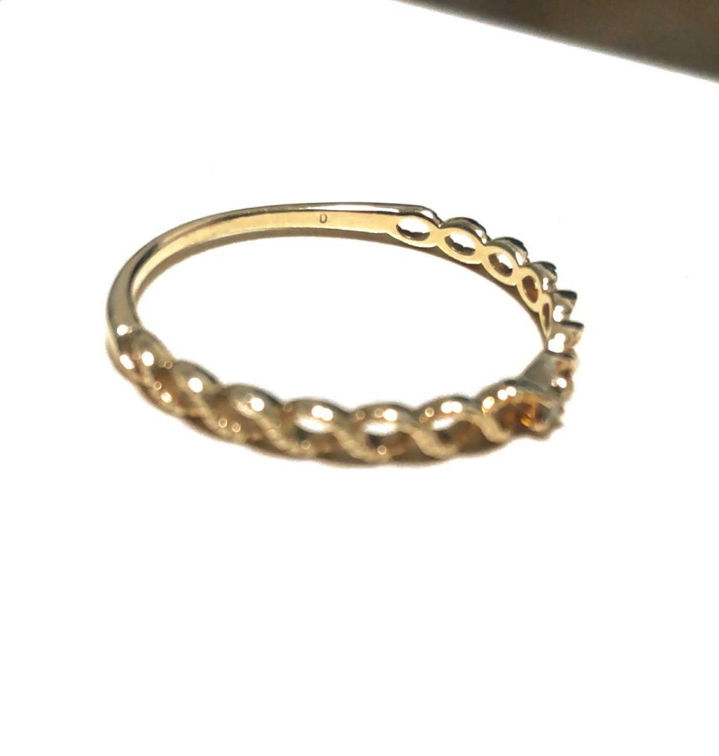 希少サイズ！【ESTELLE】K10YG　ダイヤモンドリング　14号