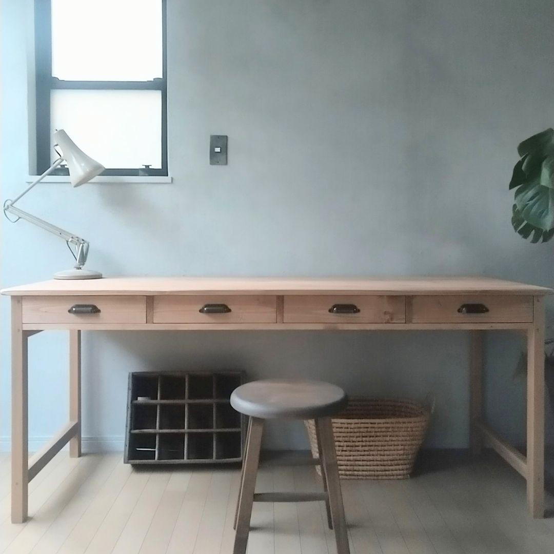 ひとり掛けでもふたり掛けでも 4ドロワーズ作業台 幅170 ワークテーブル