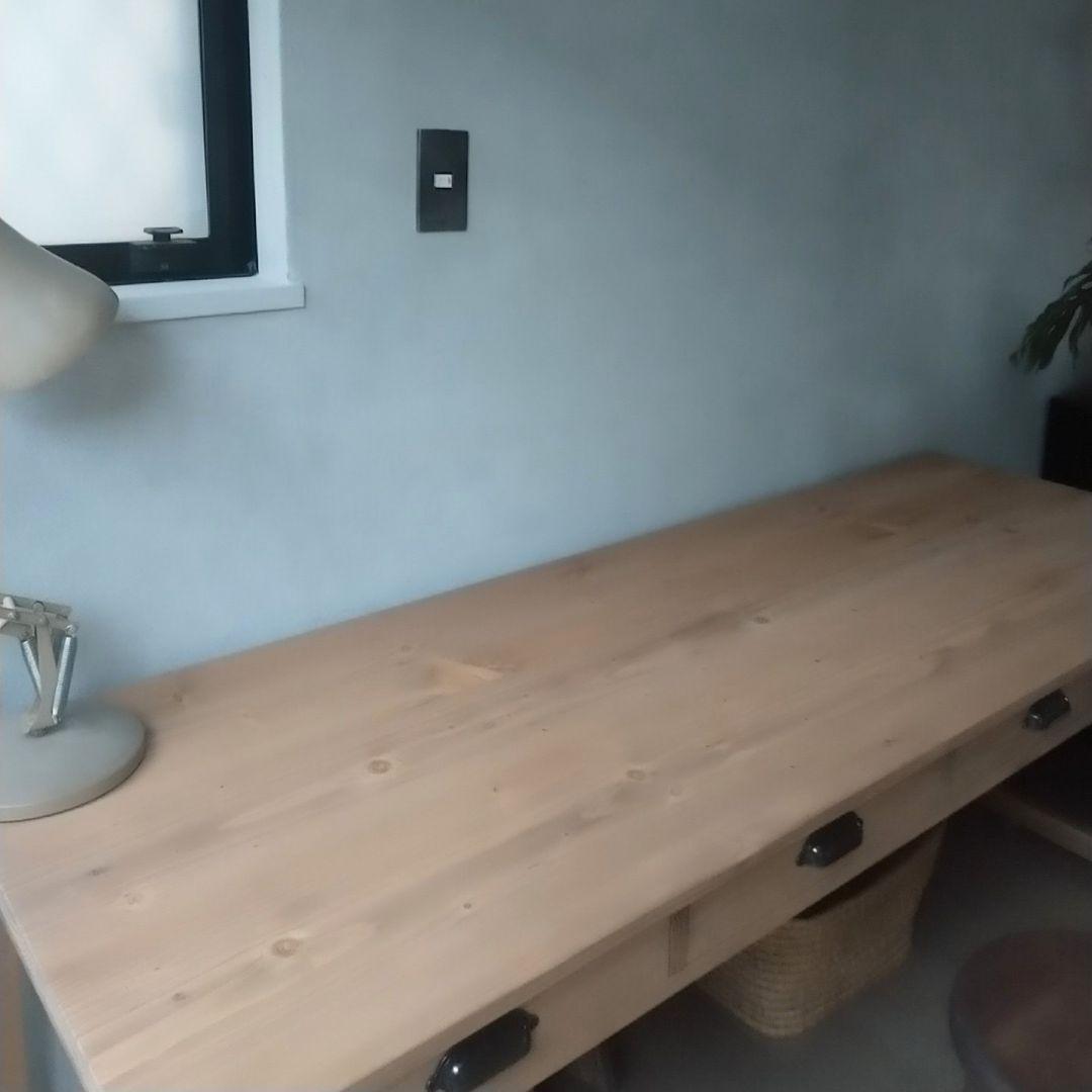 ひとり掛けでもふたり掛けでも 4ドロワーズ作業台 幅170 ワークテーブル