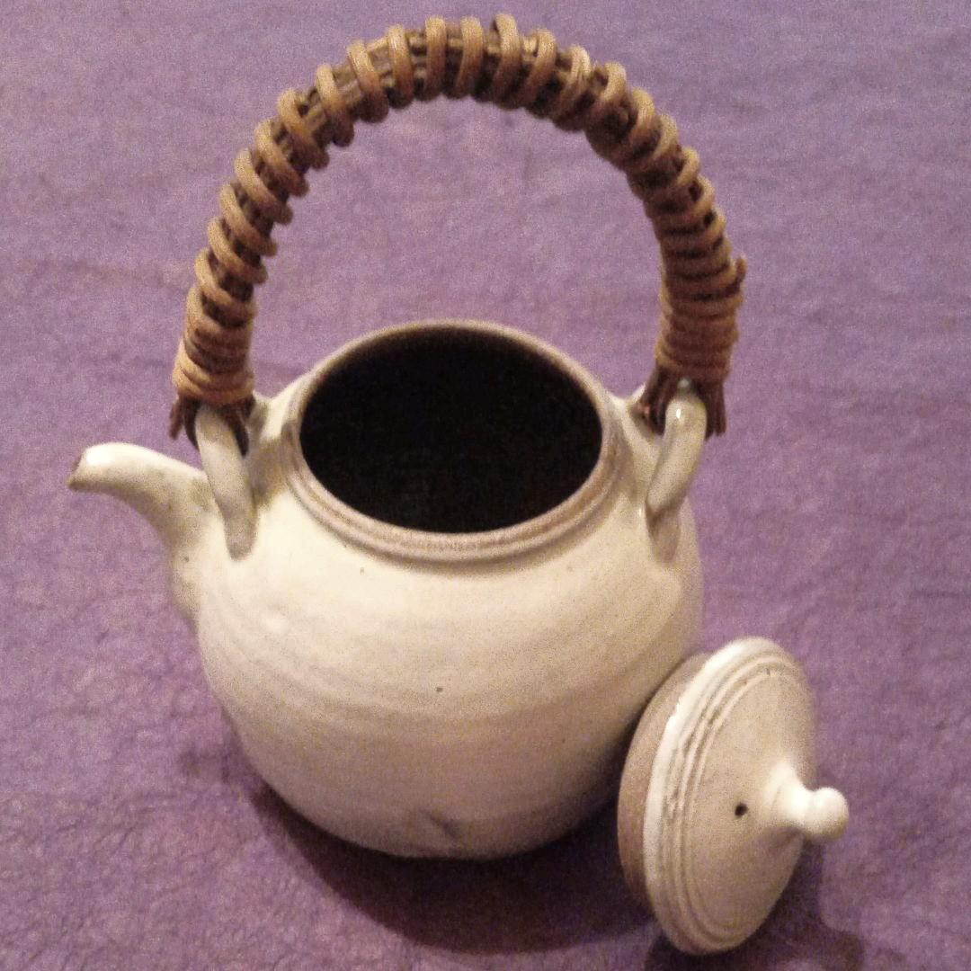 信楽焼　穴窯　粉引土瓶