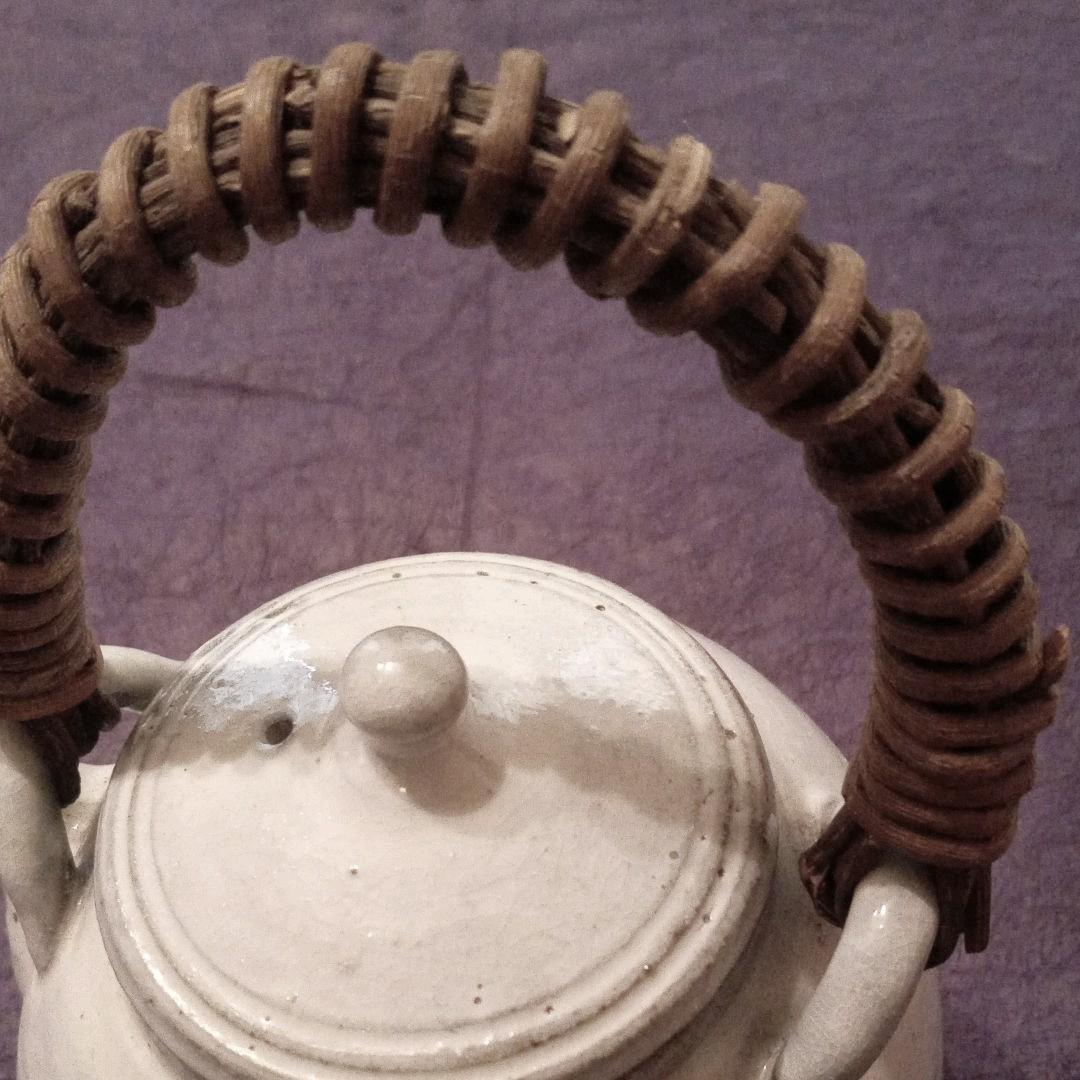 信楽焼　穴窯　粉引土瓶