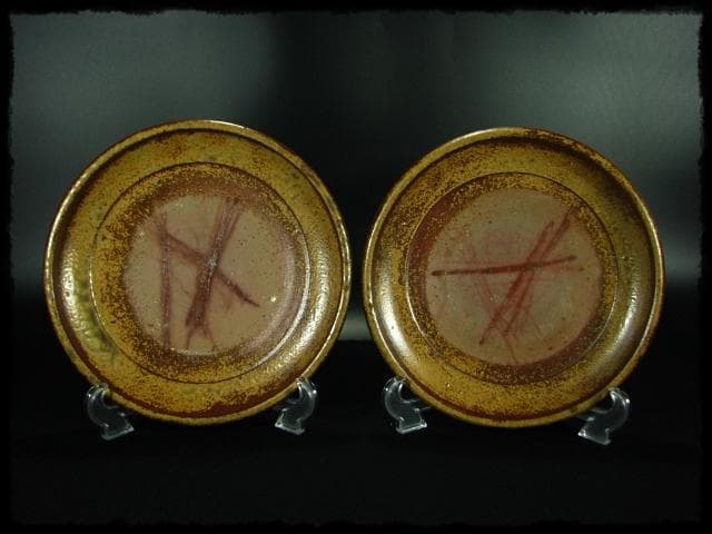 馬場祥輔 備前 皿 茶道具 ５客 c605