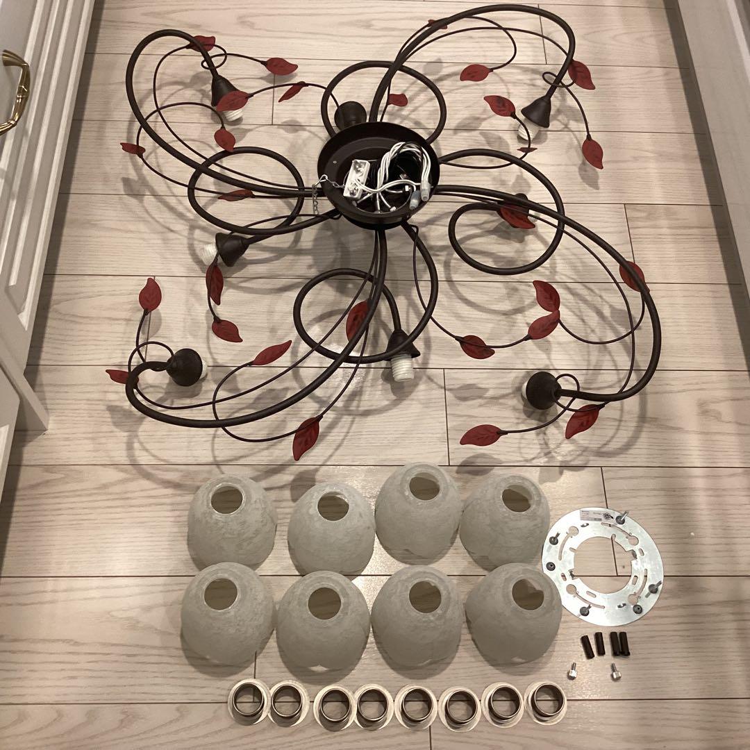 オーデリック　8灯 LEDシーリングライト　2020年製　LED電球8個付