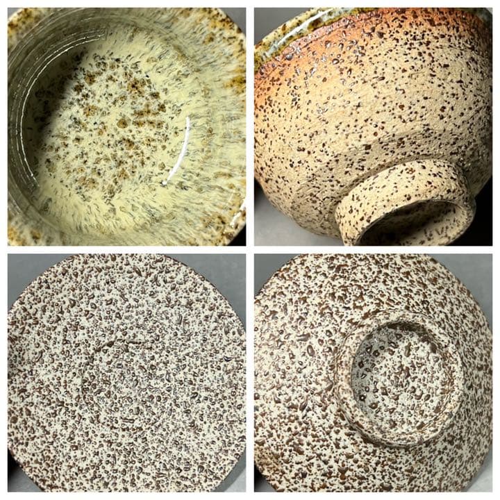 【エビス】酒器 徳利 酒盃 美濃焼 在銘 清風造 細工 飴釉 酒杯 猪口