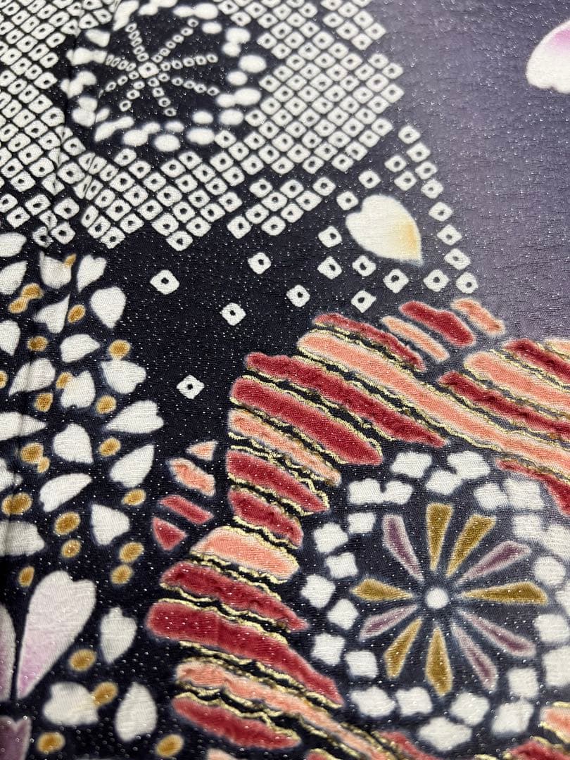 振り袖　フルセット　別誂長襦袢　成人式　金彩加工　銀通し　ますいわ屋扱い　597