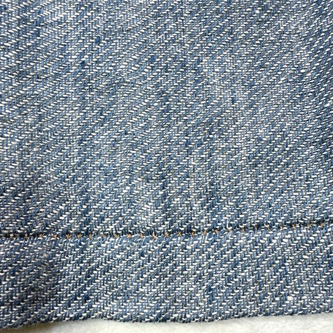 極美品 45R リネンツイード スカート スリット ミモレ丈 ペンシルスカート