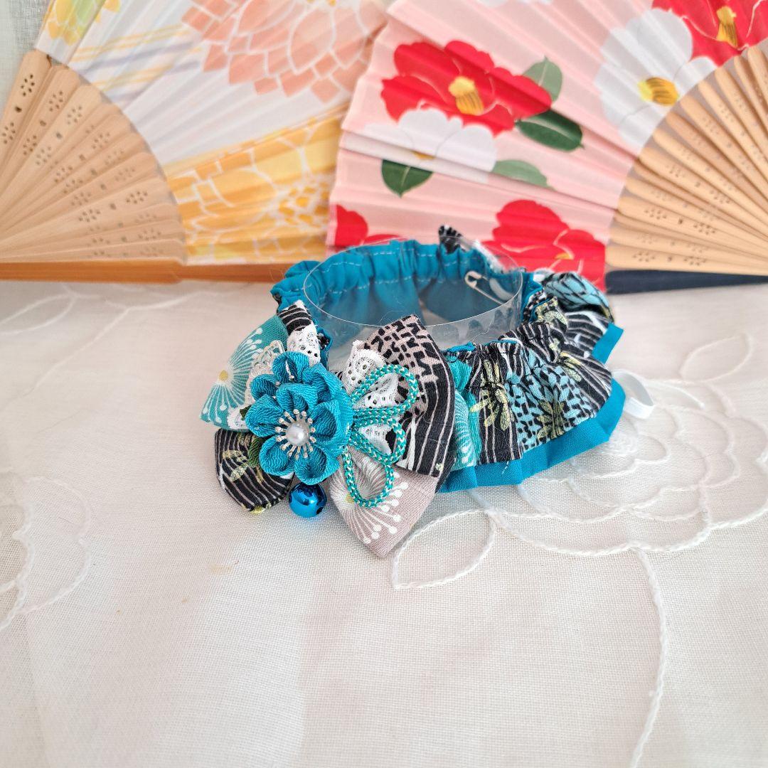 はいど。プロフ必読、お願いいたします。、つまみ細工わんちゃん猫ちゃん用首輪