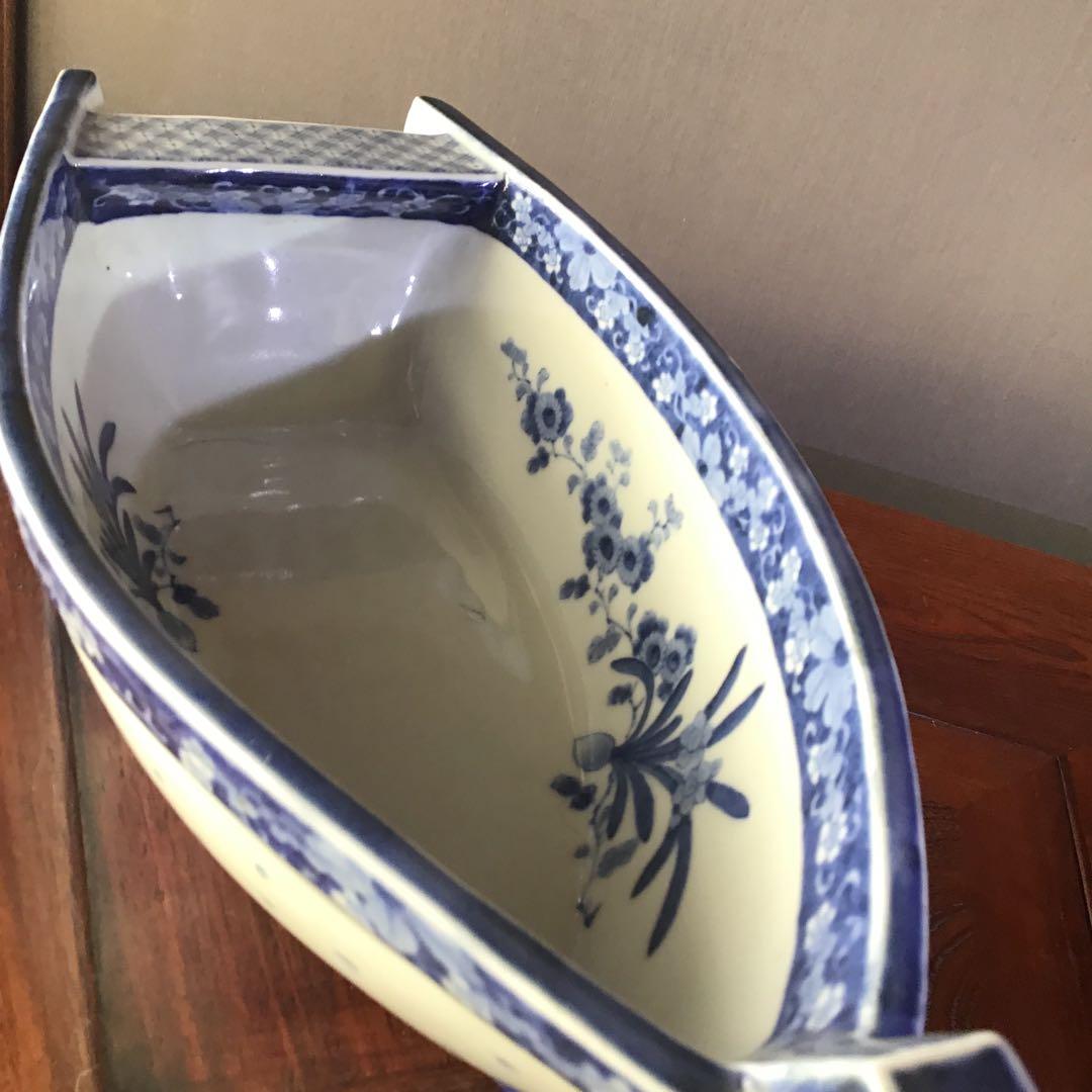 古伊万里　　船形鉢　　　　　江戸期　太明萬暦年製　　　希少