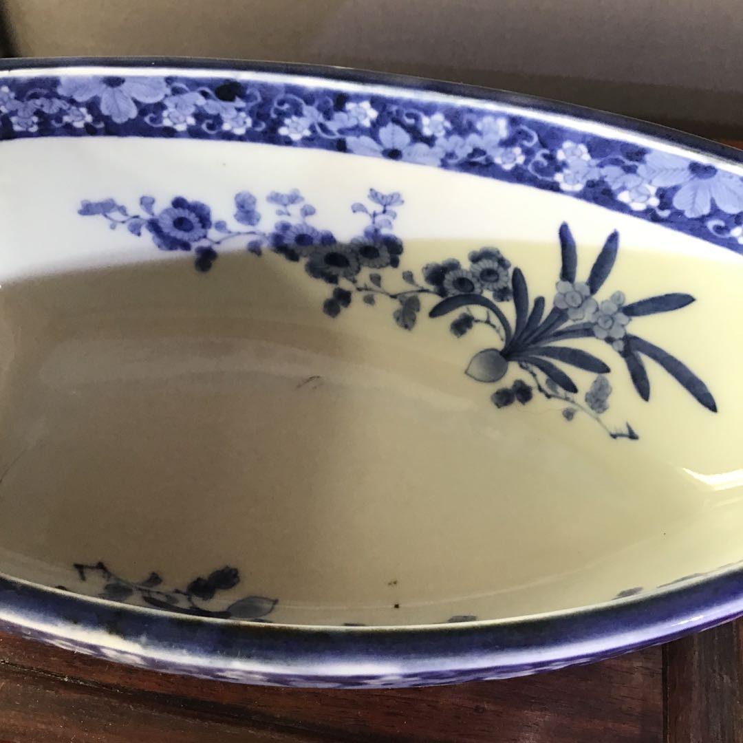 古伊万里　　船形鉢　　　　　江戸期　太明萬暦年製　　　希少