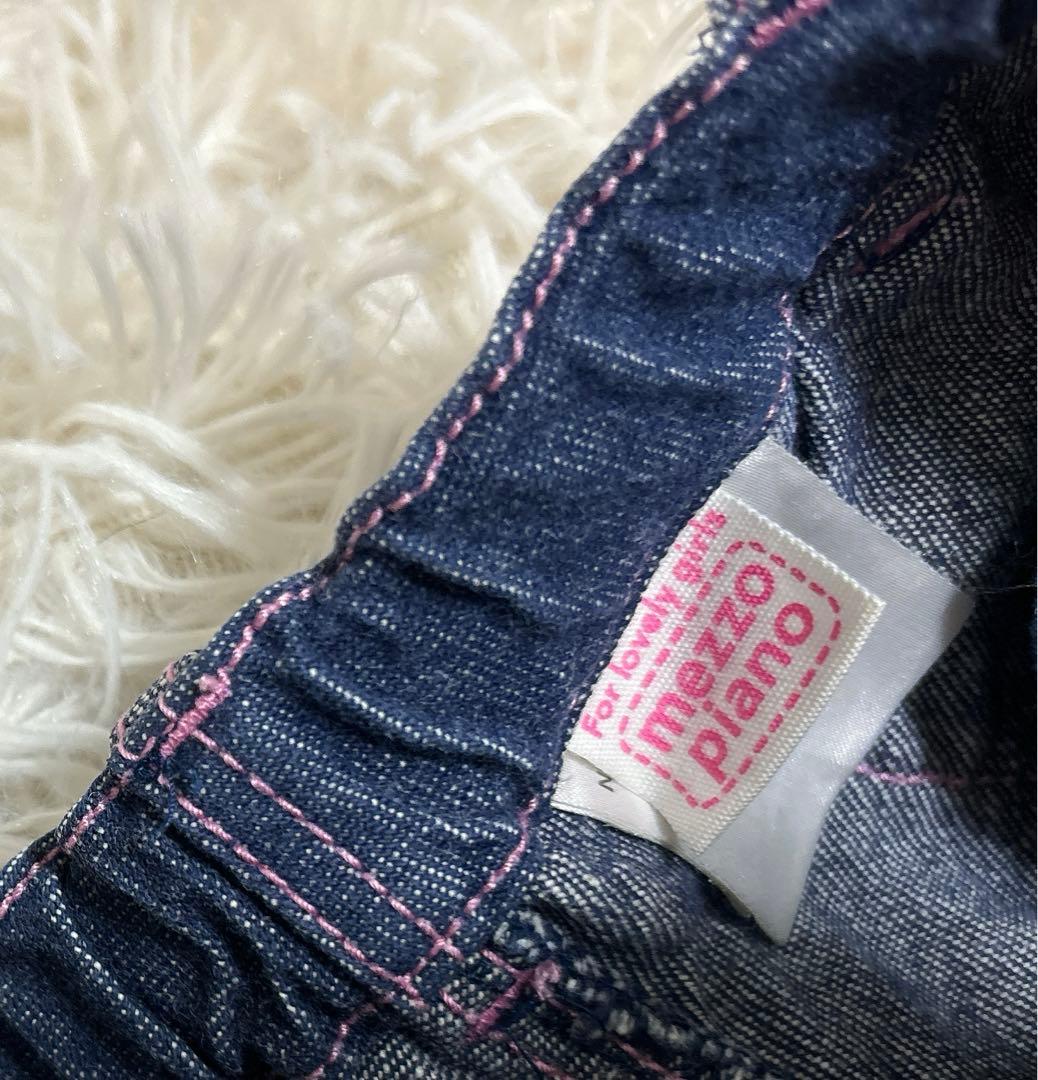 d*3様 希少レア　メゾピアノ　ミミポポ　デニム　プリーツスカート平成レトロy2