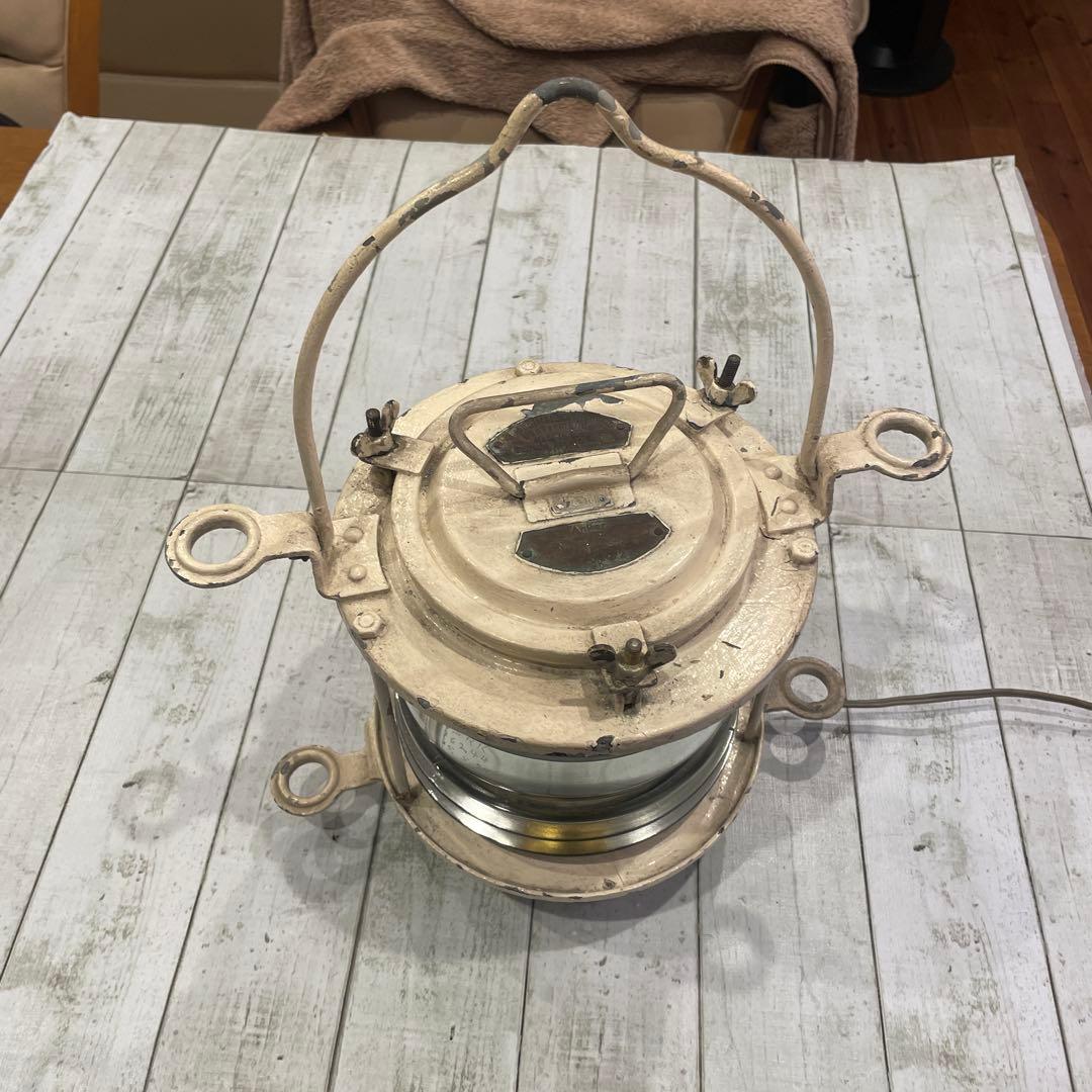 船尾燈　船用照明　マリンランプ　昭和レトロ アンティーク照明　海外使用　大きめ