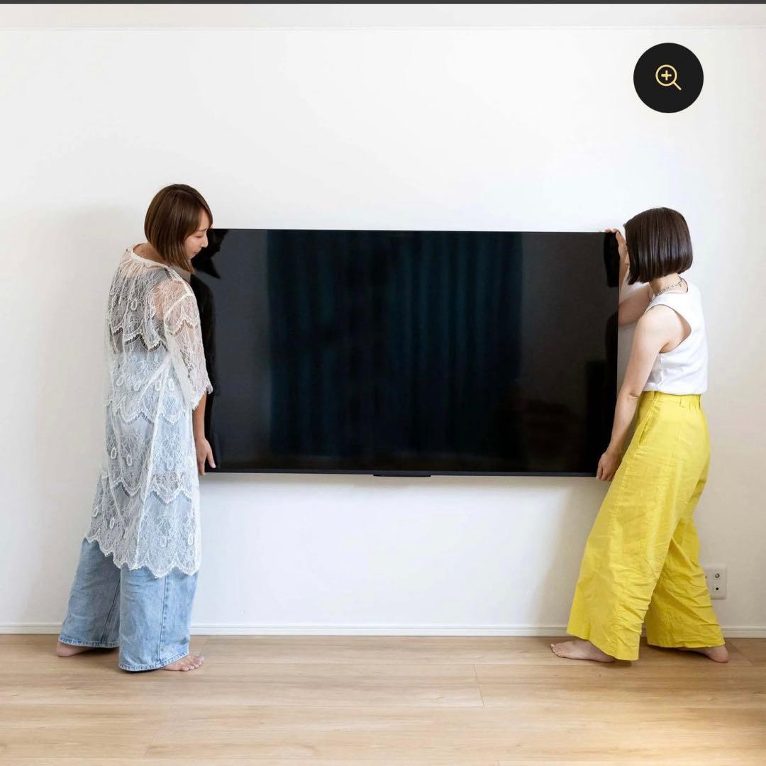 【現役コンロ】FLOAT 賃貸OK!壁掛けテレビ金具　配線モール付き