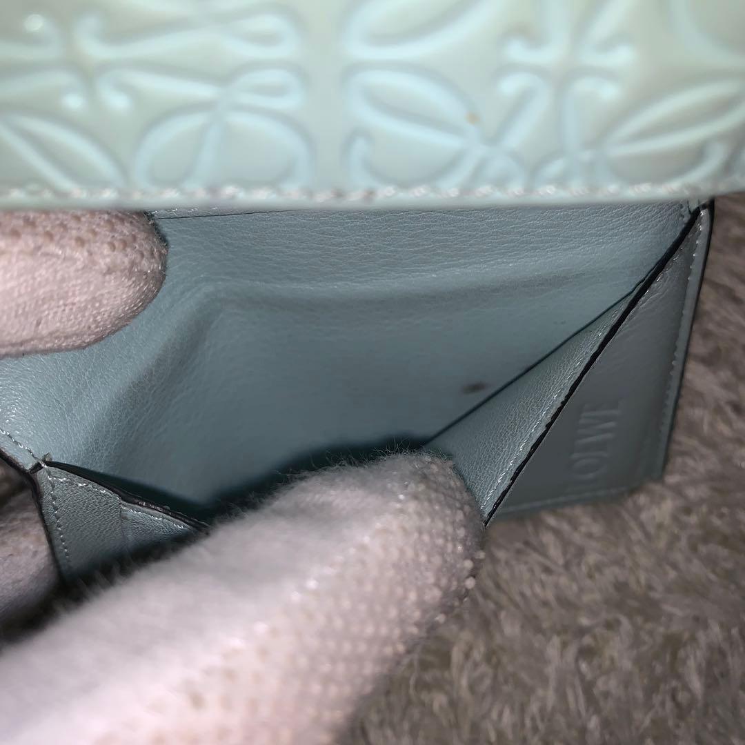 LOEWE ロエベ 三つ折り財布 リピートアナグラム バーティカル エナメル