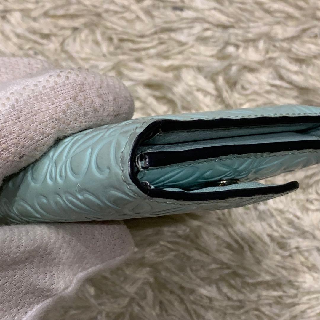 LOEWE ロエベ 三つ折り財布 リピートアナグラム バーティカル エナメル