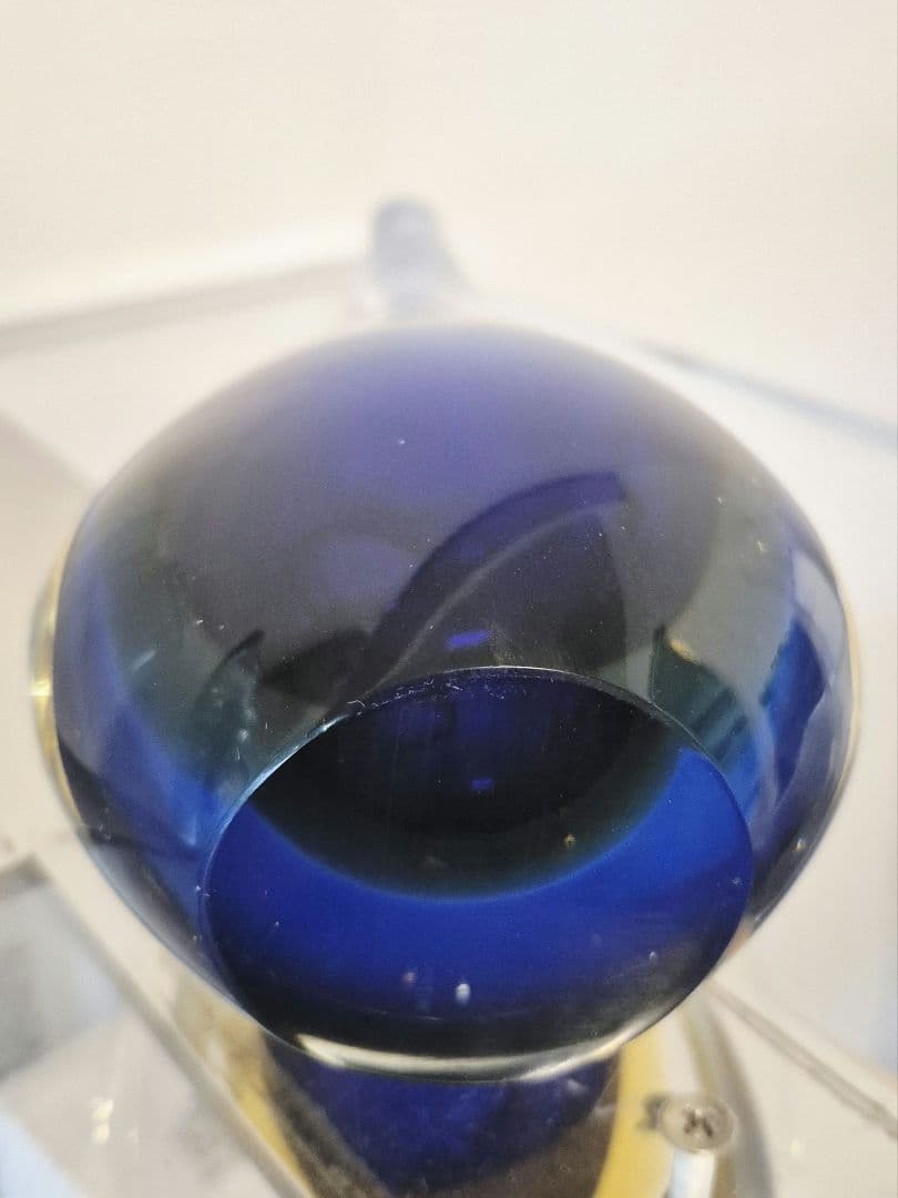 Flavio Poli ムラノガラス ヴィンテージ花瓶 ブルー H30cm